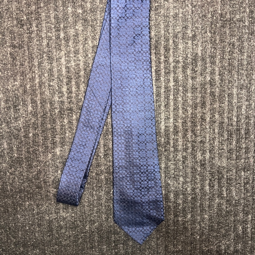 Coach Navy Textured Tie